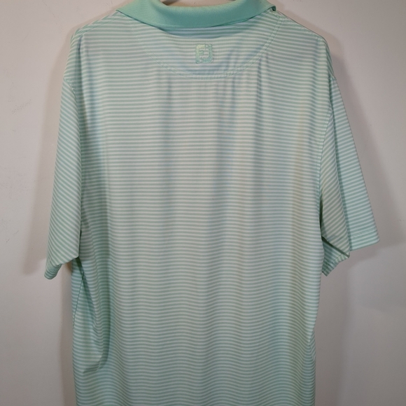 FootJoy Men's Green Striped Polo/Golf Shirt , Size M - Picture 3 of 7
